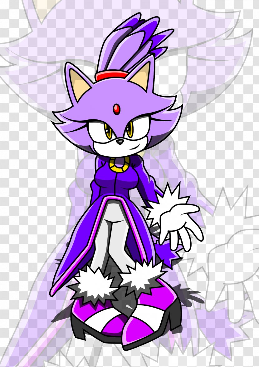 Whiskers Blaze The Cat Tails Sonic Riders - Watercolor Transparent PNG
