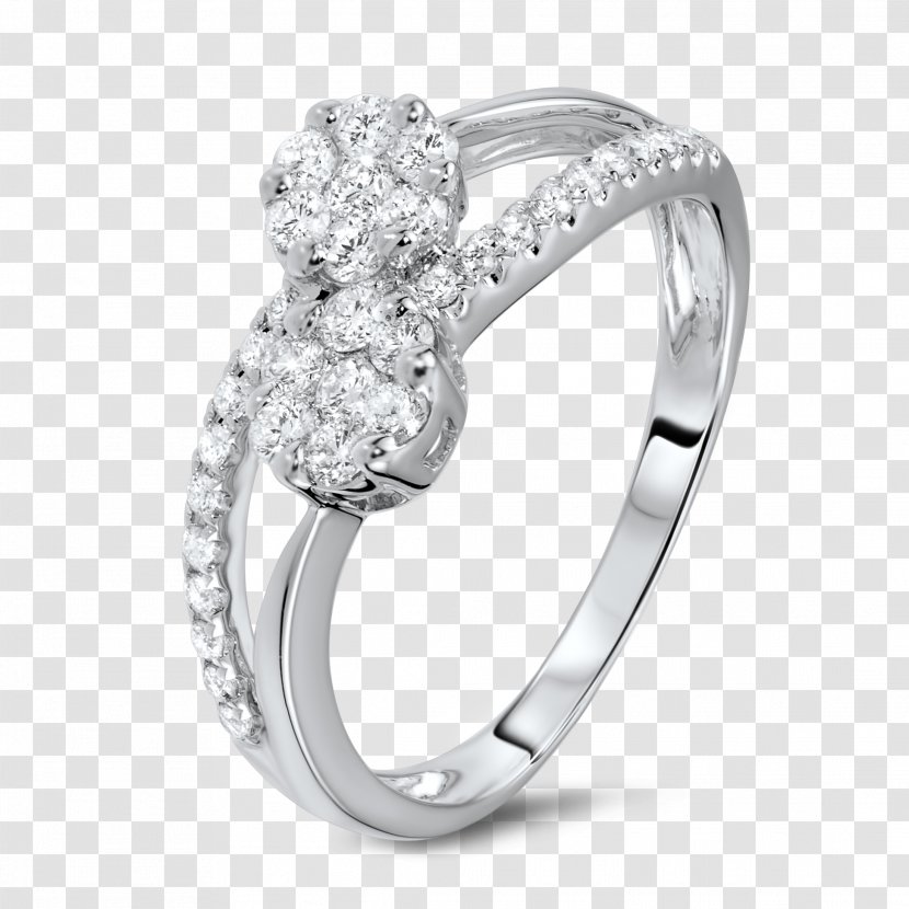 Engagement Ring Wedding Diamond Cubic Zirconia - Silver - 50 Transparent PNG
