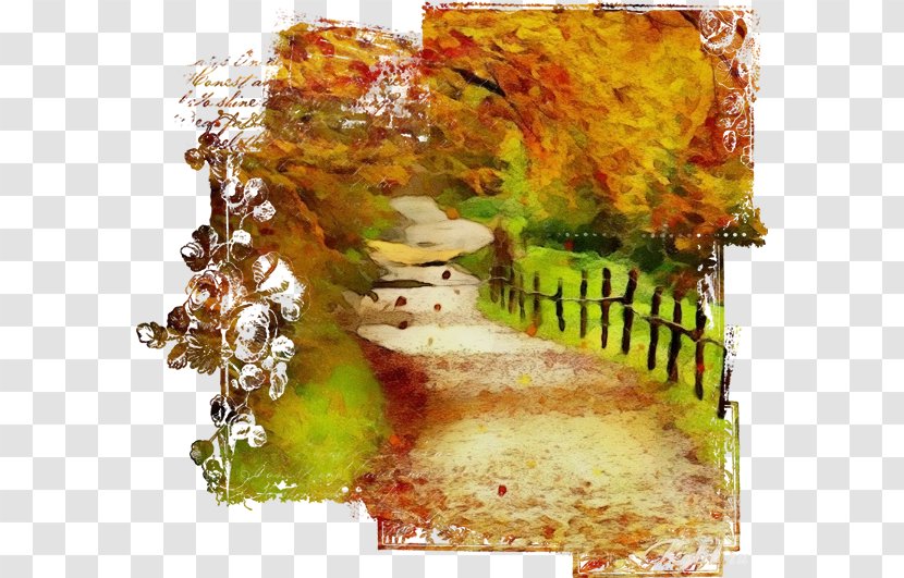 Yellow Tree Autumn - Paint Transparent PNG