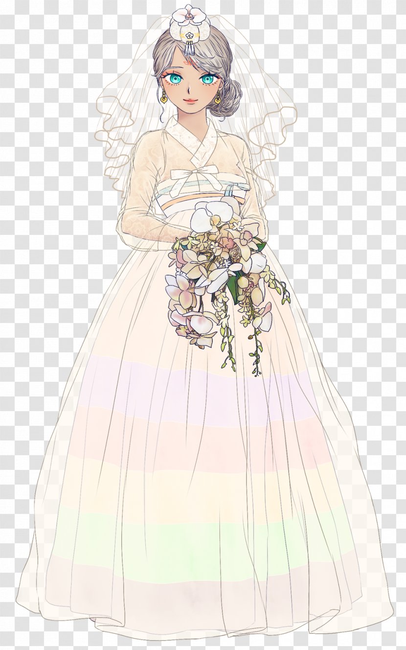 Gown Bride Fairy Wedding Dress - Cartoon Transparent PNG