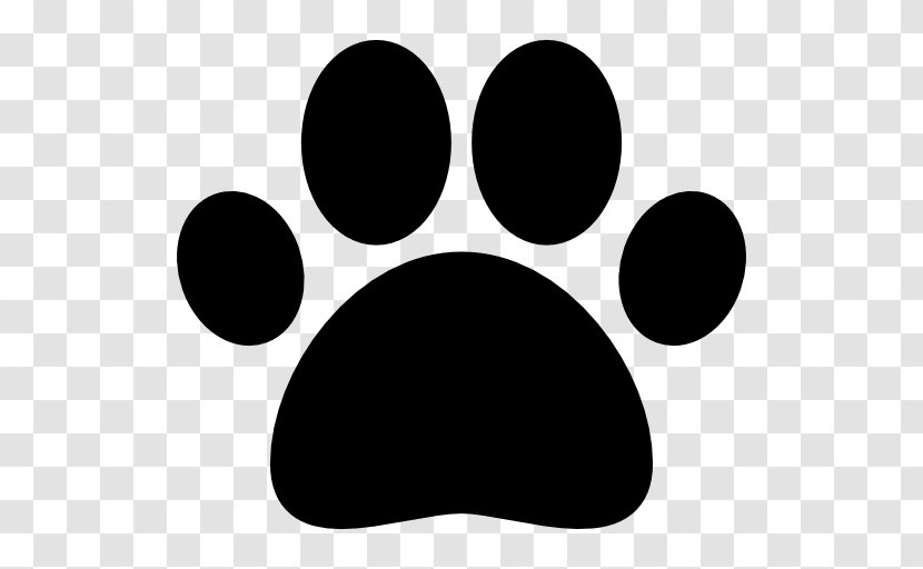 Dog Paw Clip Art - Monochrome Transparent PNG