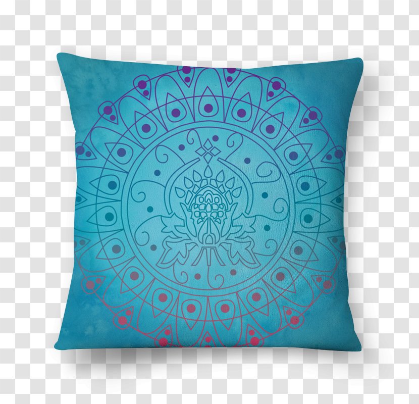 Throw Pillows Turquoise Rectangle - Cushion - Watercolor Halo Dyeing Transparent PNG