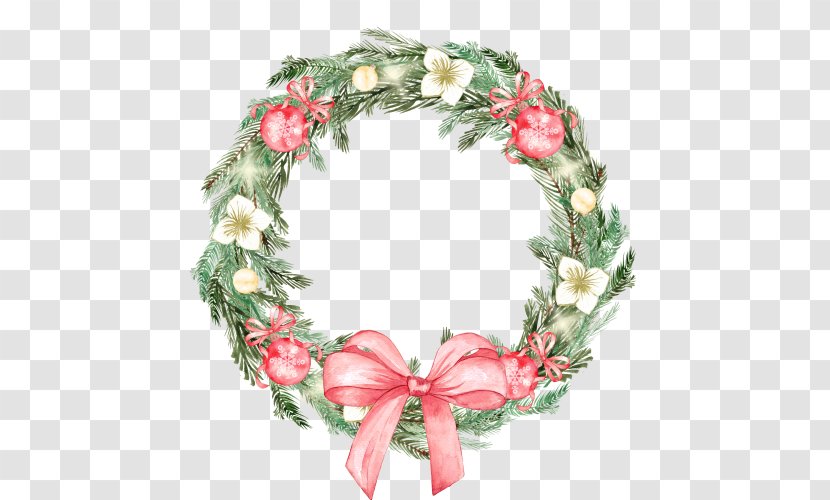 Christmas Wreath Drawing - Decoration - Lei Pine Family Transparent PNG