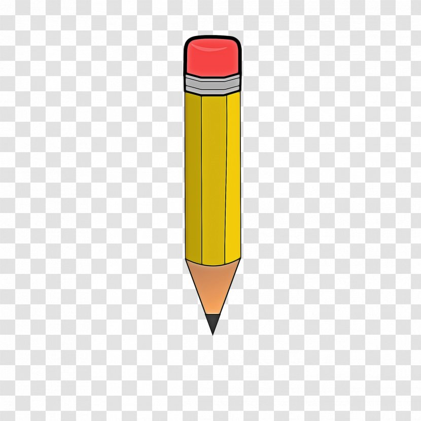 Yellow Pencil Office Supplies Writing Implement Pen - Cone Transparent PNG