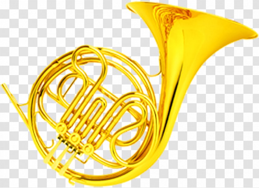 Saxhorn - Silhouette - Golden Musical Instruments Transparent PNG