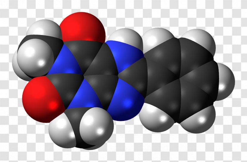 Space-filling Model Molecule Indigo Dye Chemistry Bamifylline - Pubchem - DNA-molecule Transparent PNG