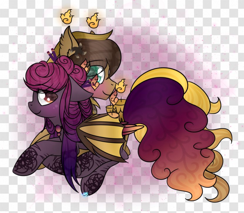Cartoon Flower Purple Legendary Creature - Love Is In The Air Transparent PNG