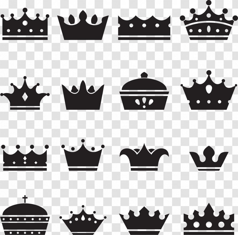 Crown Of Queen Elizabeth The Mother Silhouette Illustration - Tiara - Hand Painted Black Transparent PNG