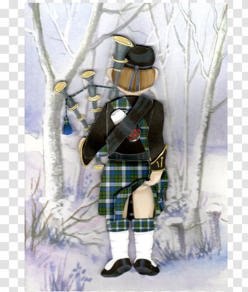 Whiskey Christmas Snow Shelf - Male - Bagpiper Transparent PNG