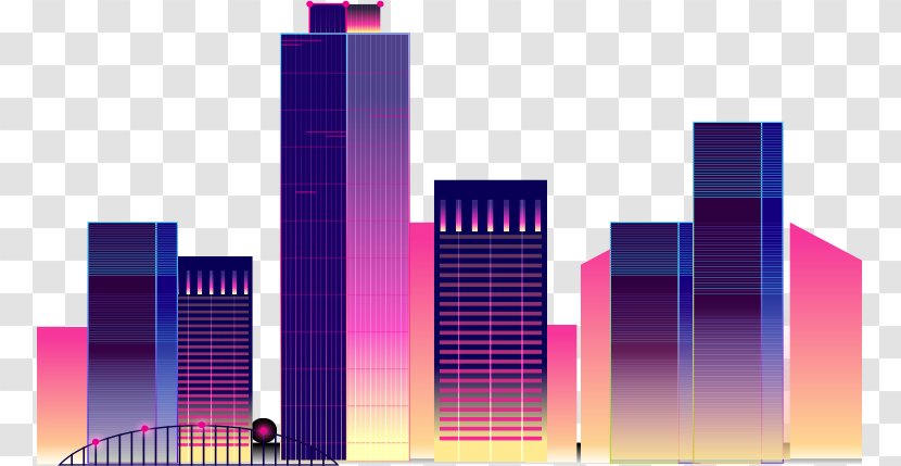 Building Night - Violet - City Transparent PNG