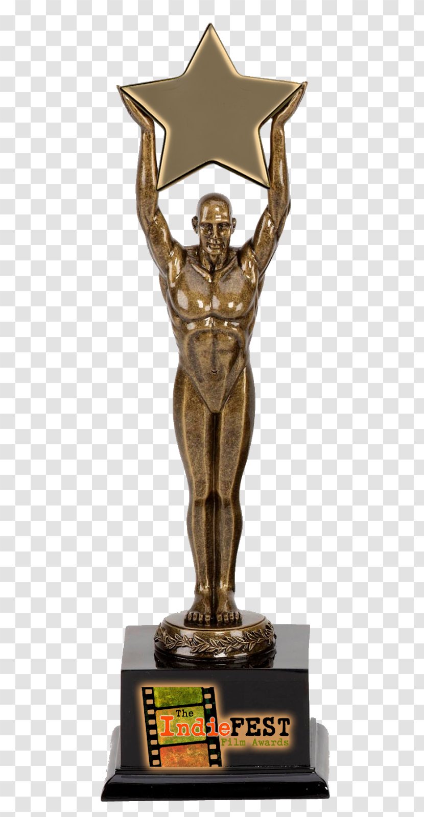 San Francisco Independent Film Festival Award Trophy Figurine - Bronze Sculpture Transparent PNG