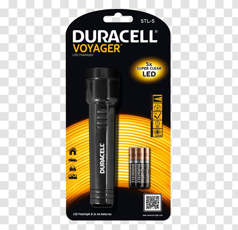 Flashlight Duracell Light-emitting Diode AAA Battery - Aaa - Light Transparent PNG