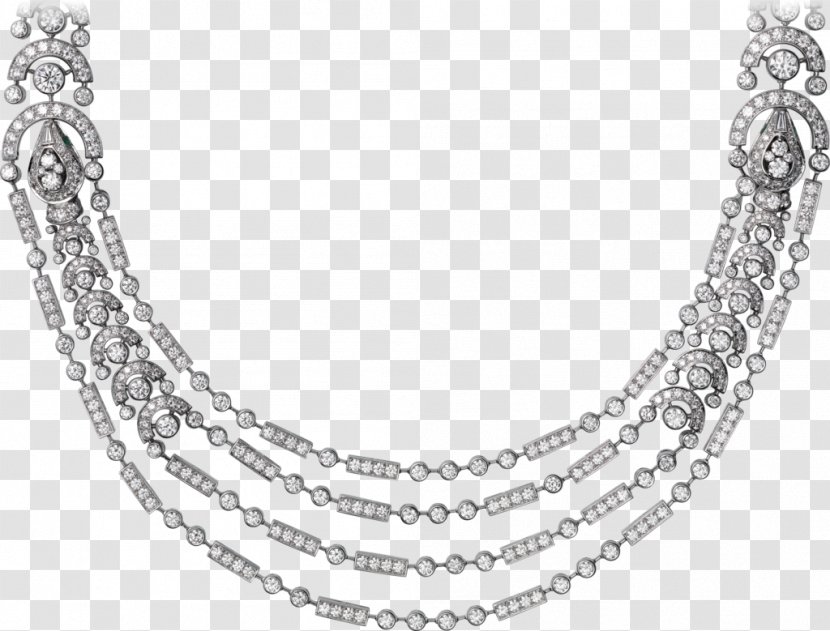 Necklace Flora Cartier Fauna Emerald - Silver Transparent PNG
