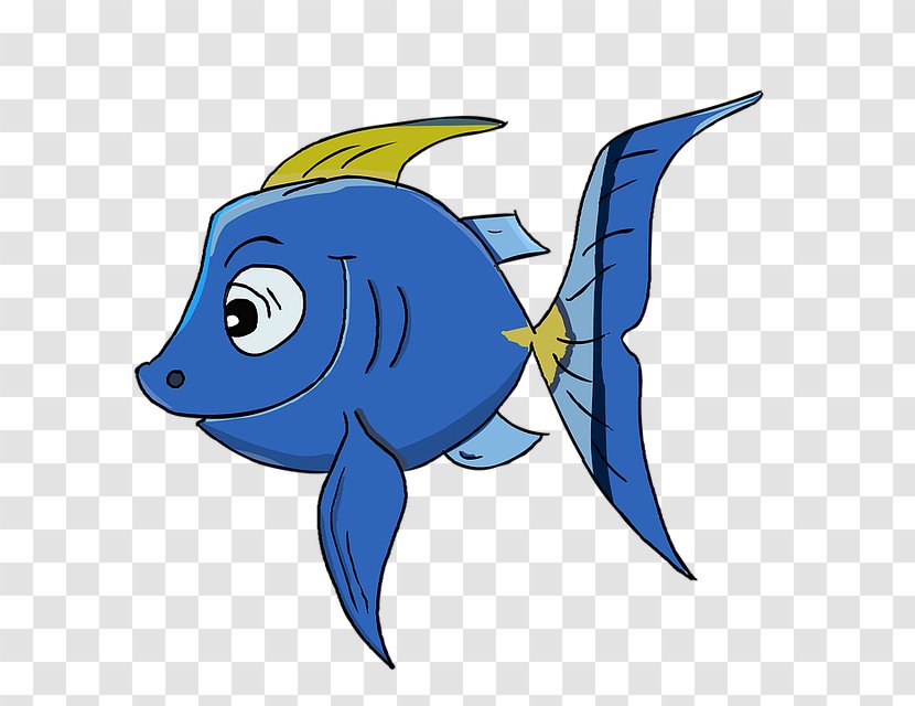 Cartoon Royalty-free Clip Art - Fictional Character - Blue Fish Transparent PNG