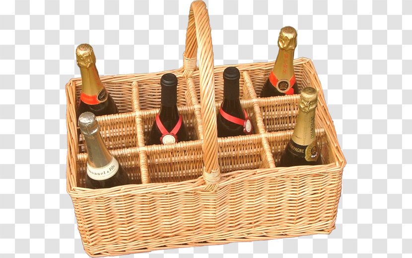 Wine Picnic Baskets Wicker Hamper - Food Storage - Basket Transparent PNG