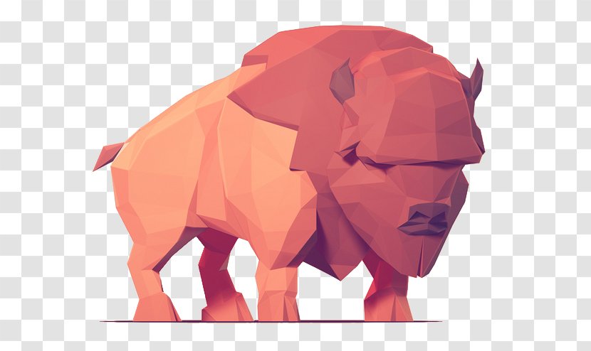 Low Poly Polygon 3D Computer Graphics Illustration - 3d Modeling - Cartoon Rhino Transparent PNG