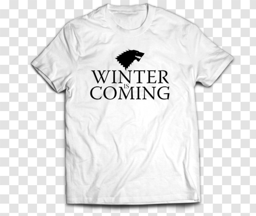 T-shirt Clothing Hoodie Top - Black And White - Winter Is Coming Transparent PNG