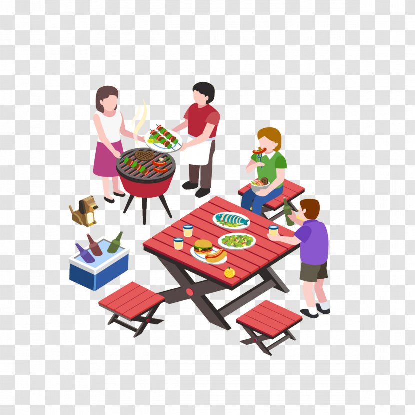 Barbecue Stock Photography Royalty-free Clip Art - Royaltyfree - Cartoon Family Transparent PNG