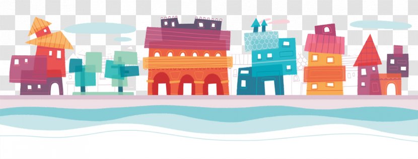 Illustration - Brand - Various Town Buildings Transparent PNG