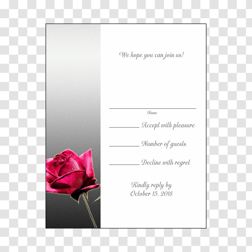 Wedding Invitation Greeting & Note Cards Floral Design - Convite Transparent PNG
