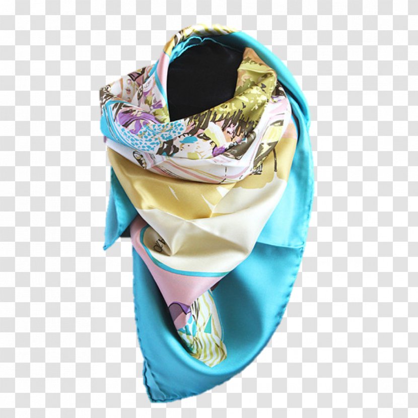 Scarf Stole Turquoise - Arabs Wearing Transparent PNG