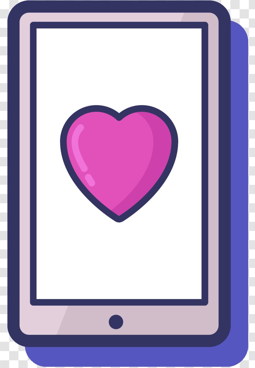 Clip Art Heart Purple Line Technology - Electronic Device - Magenta Transparent PNG
