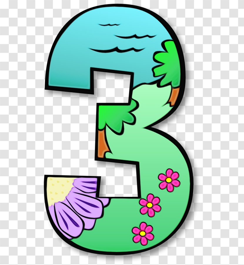 Number Green - Cartoon - Symbol Transparent PNG