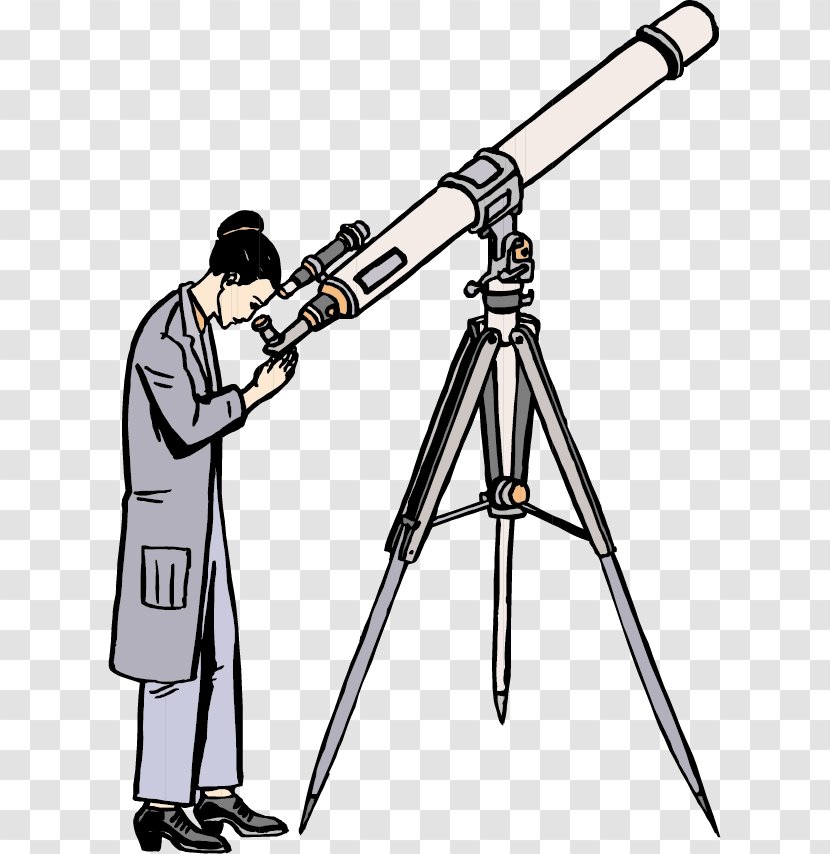 Astronomer Astronomy Royalty-free Clip Art - Weapon - Look Telescope Vector Woman Transparent PNG