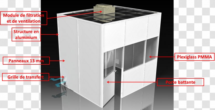 Cleanroom Ceiling Computer Air - Frame - Clean Room Transparent PNG