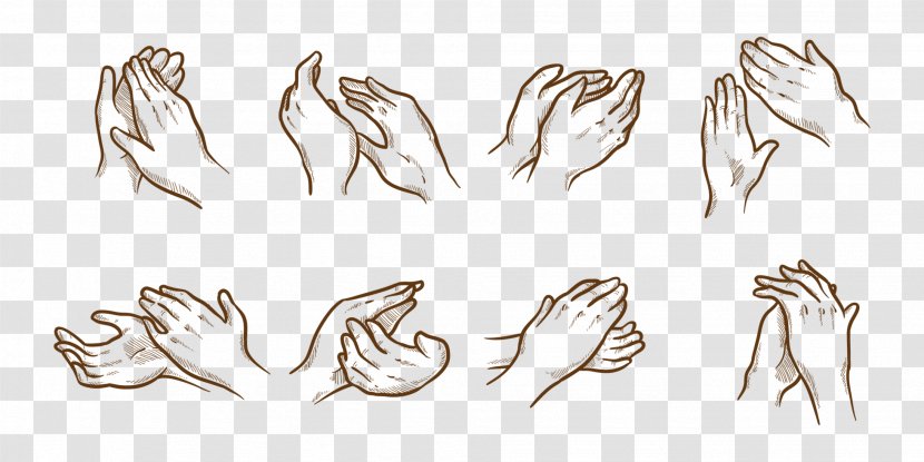 Hand Drawing Finger Homo Sapiens Sketch - Silhouette - Wash Transparent PNG