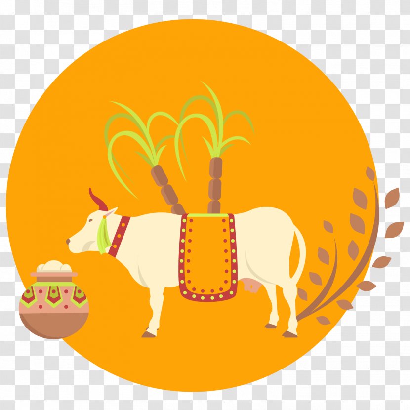 Thai Pongal Flat Design Euclidean Vector - Food - Cow And Rice Transparent PNG