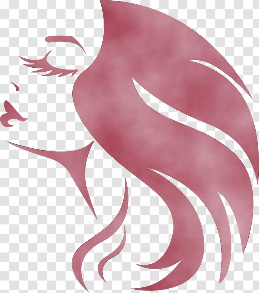 Pink Ear Wing Long Hair Clip Art - Paint - Fictional Character Transparent PNG