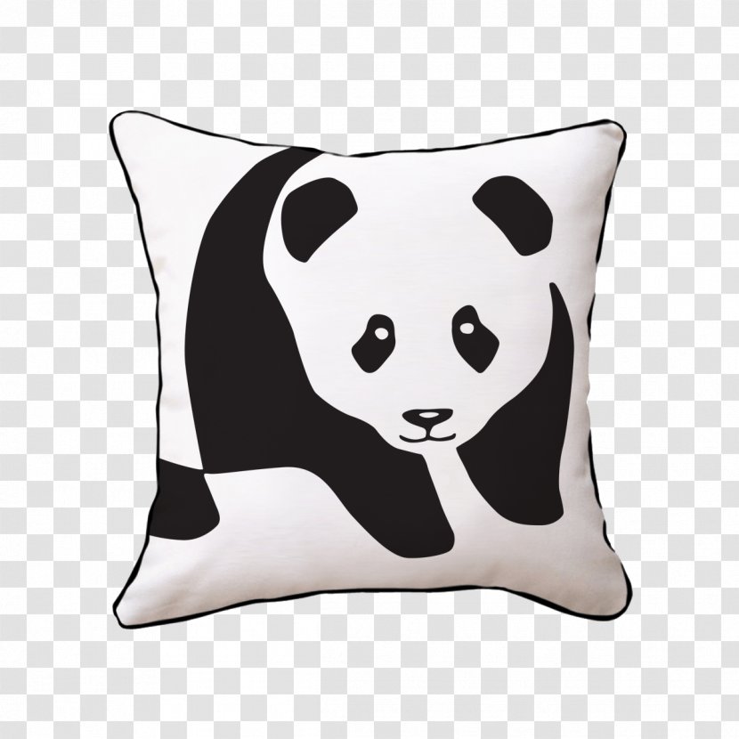 Throw Pillows Cushion Snout Textile - Black - Giant Panda Transparent PNG