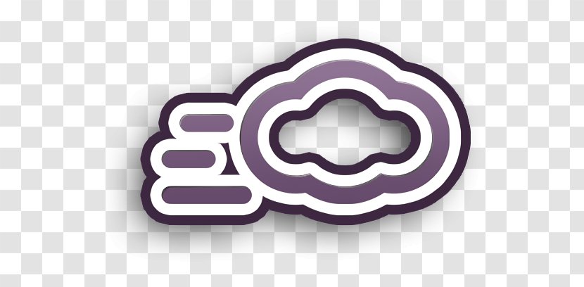 Cloud Icon Wind - Purple - Label Transparent PNG
