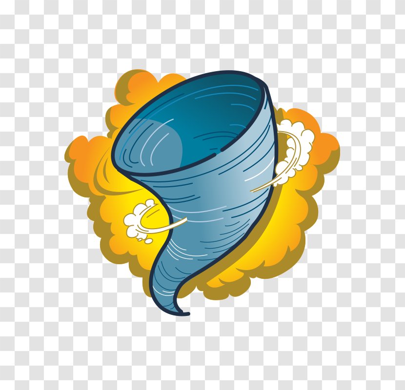 Hurricane Katrina Tornado Outbreak Tropical Cyclone Cartoon - Orange Transparent PNG