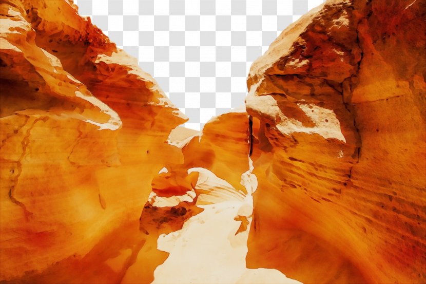 Canyon Formation Amber Rock Heat Transparent PNG