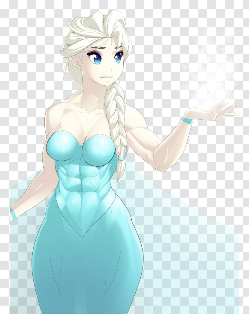 Elsa Muscle Hypertrophy - Cartoon Transparent PNG