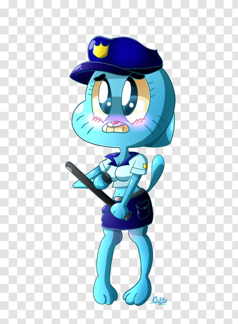 Nicole Watterson Gumball Police Officer Art - Watercolor Transparent PNG