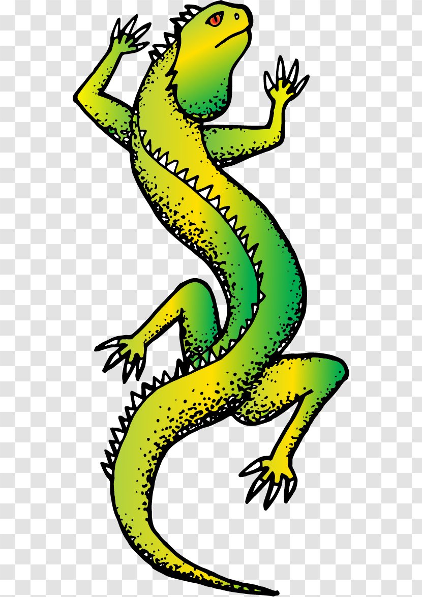 Lizard Clip Art Yellow Fauna Transparent PNG