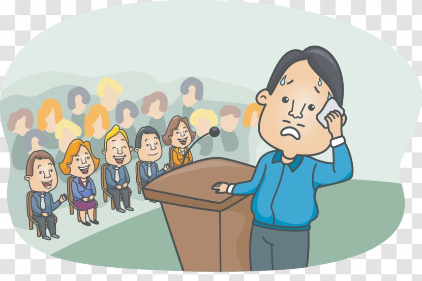 Glossophobia Public Speaking Fear Speech Severe Anxiety - Panic - Clipart Transparent PNG