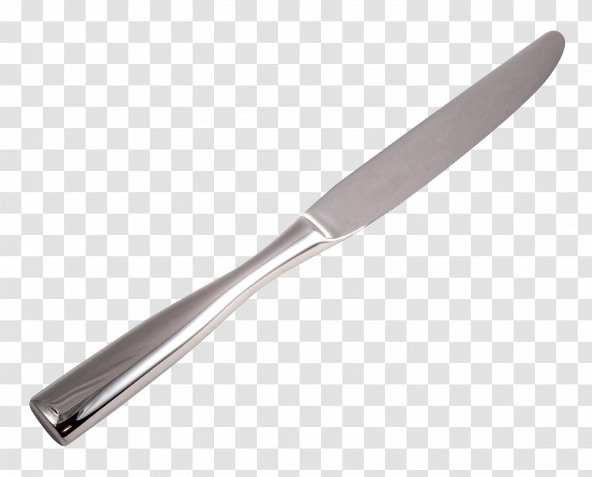 Kitchen Knife Cutlery Tap - Steel - Glossy Metal Transparent PNG