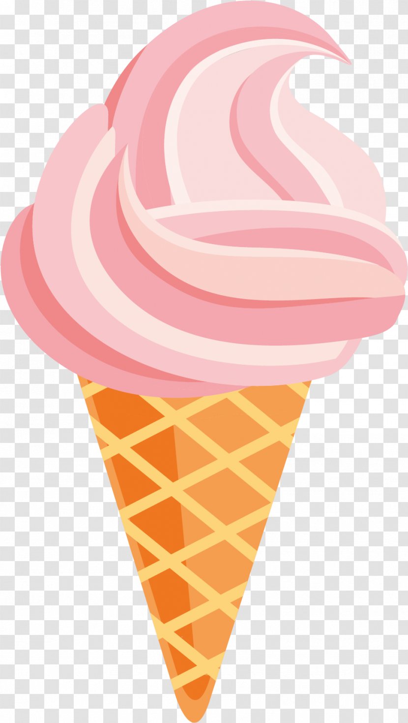 Ice Cream Cone Background - Sorbetes - Cuisine Peach Transparent PNG