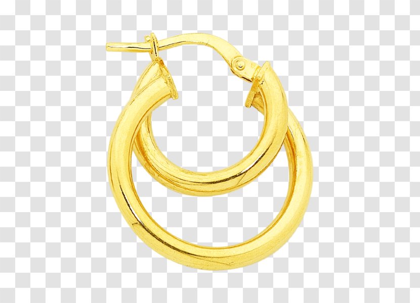 Earring Body Jewellery 01504 Material Bangle - Gold Hoop Transparent PNG