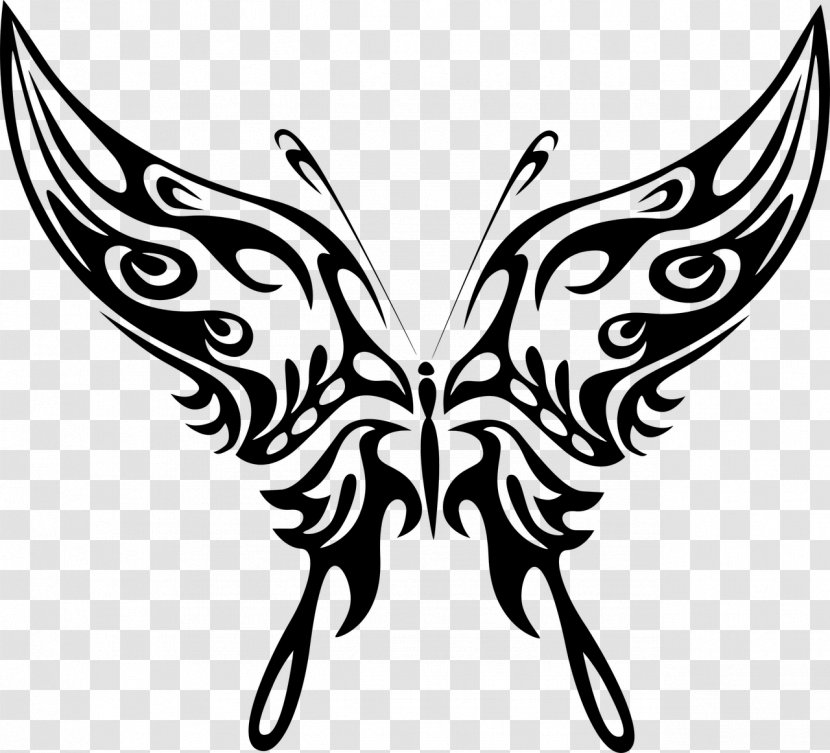 Butterfly Line Art Drawing Clip - Painting Transparent PNG