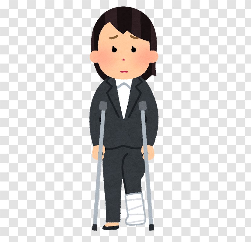 Work Accident Injury Crutch Insurance Disease - Orthopedic Cast - Suit Transparent PNG