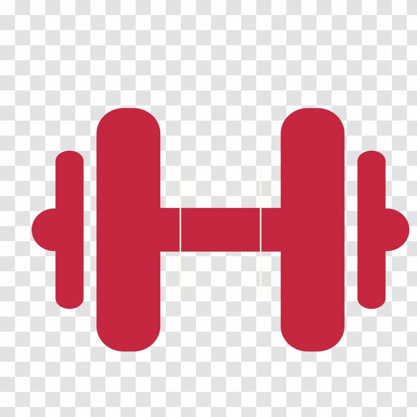 Physical Fitness Barbell Weight Loss Dumbbell - Centre - Label Transparent PNG