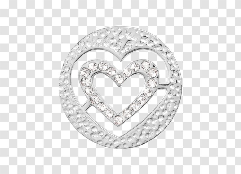 Silver Body Jewellery Coin Plating - Heart Transparent PNG