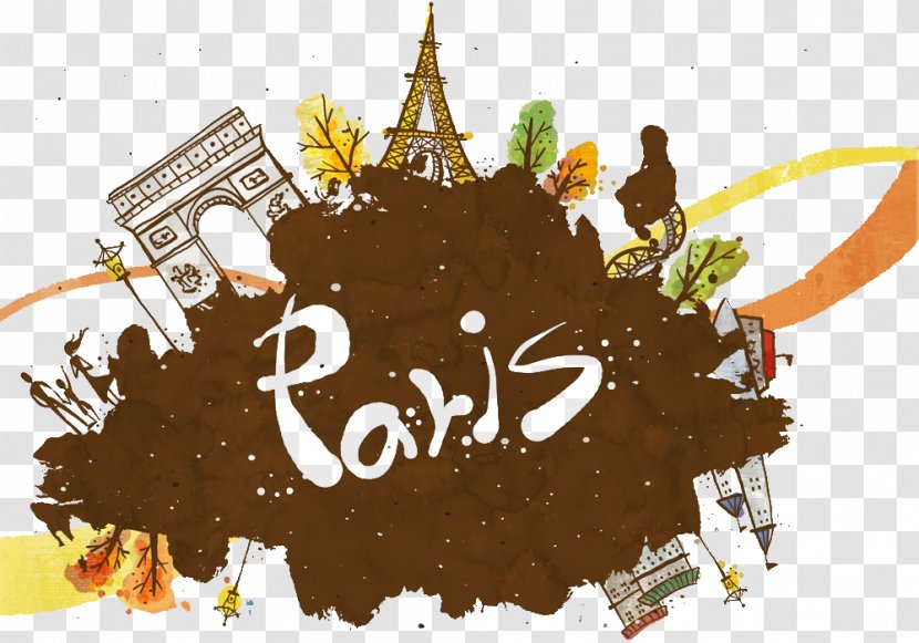 Paris Tourism Poster Illustration - Logo Transparent PNG