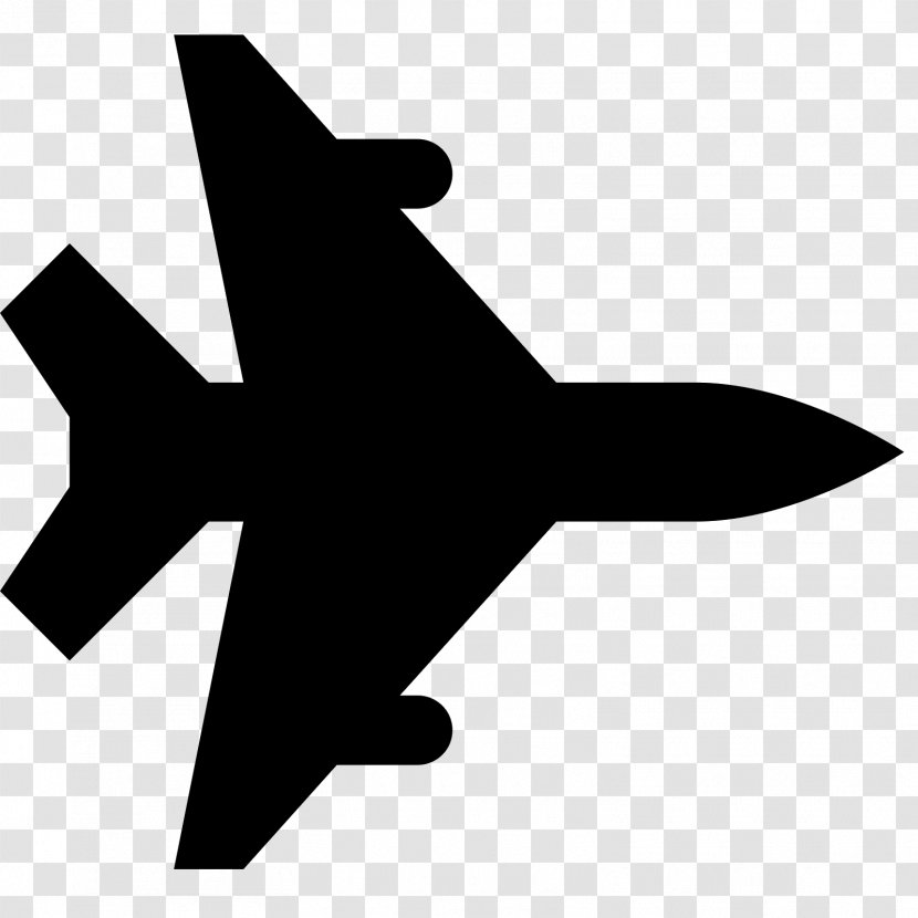 Airplane Jet Aircraft Fighter Military - Font Awesome Transparent PNG