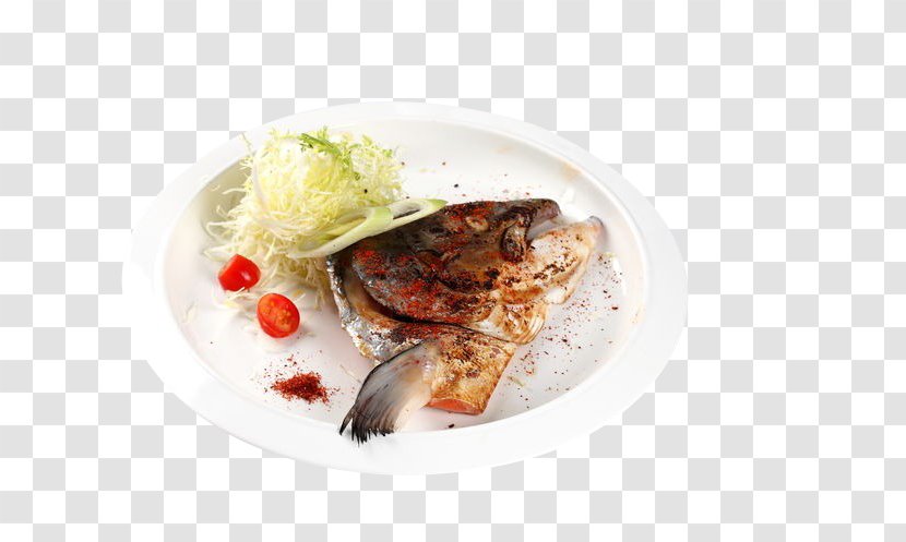 Sushi Japanese Cuisine Seafood Yakiniku - Animal Source Foods - Salt Burn Salmon Head Transparent PNG
